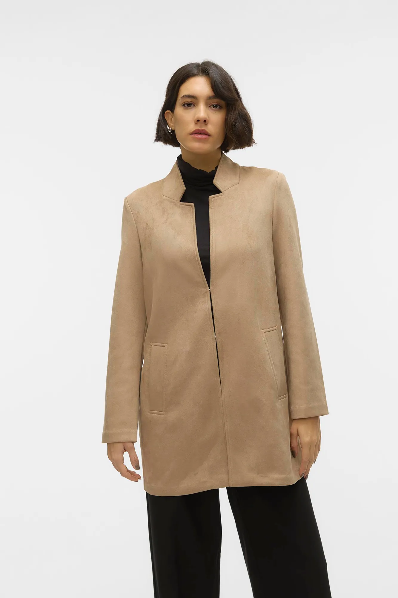 Vero Moda Chaqueta larga efecto ante