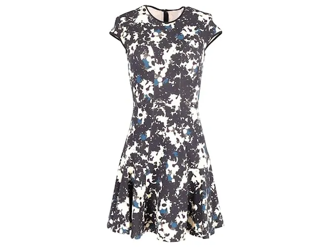 Vestido Estampado Erdem en Poliéster Negro 