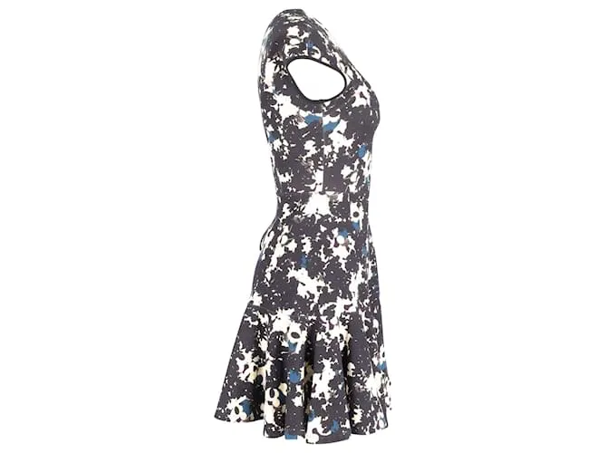 Vestido Estampado Erdem en Poliéster Negro 