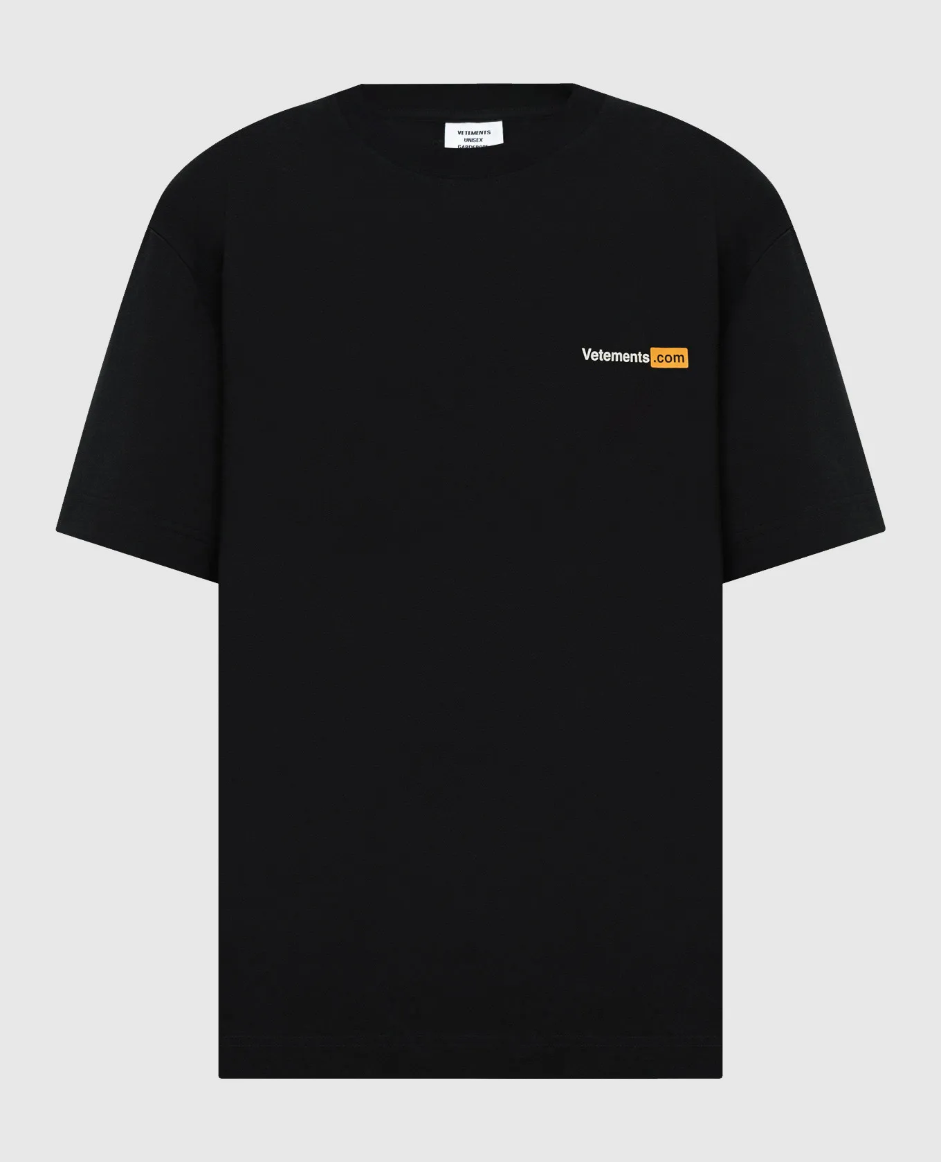 Vetements Black t-shirt with logo print