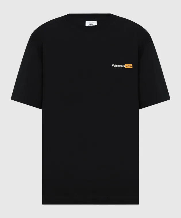 Vetements Black t-shirt with logo print