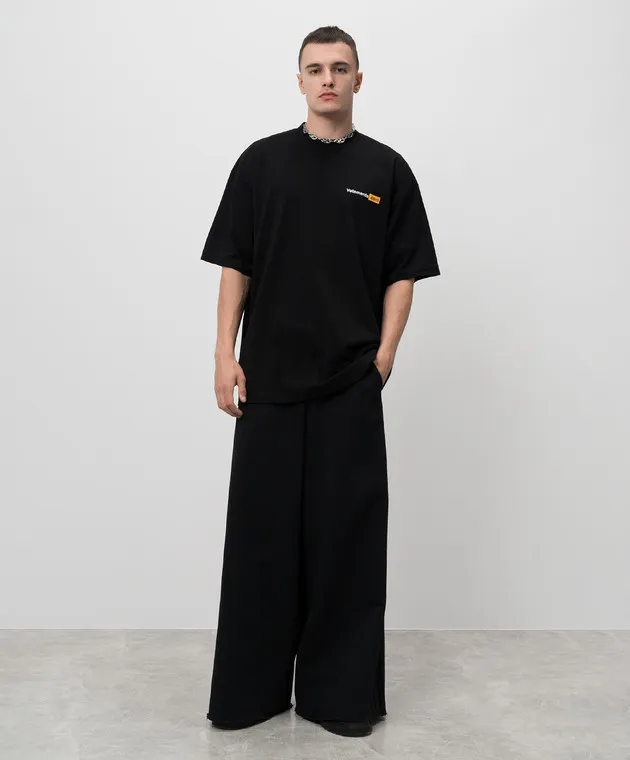 Vetements Black t-shirt with logo print