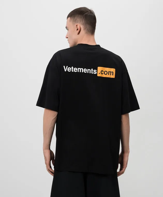 Vetements Black t-shirt with logo print