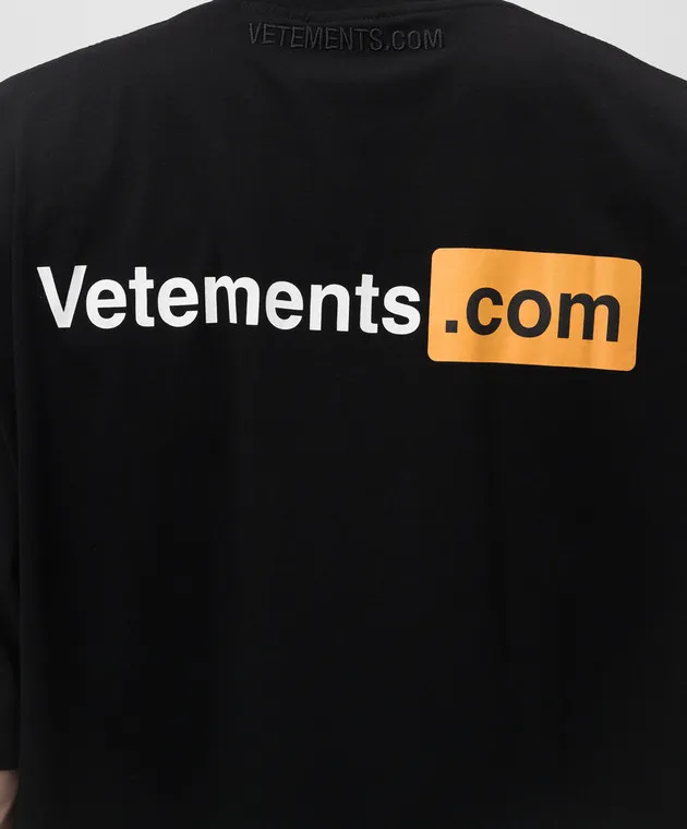 Vetements Black t-shirt with logo print