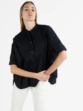 Wendy Trendy Camisa oversize de mujer con cuello mao