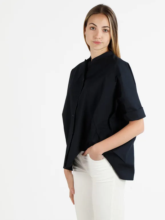 Wendy Trendy Camisa oversize de mujer con cuello mao