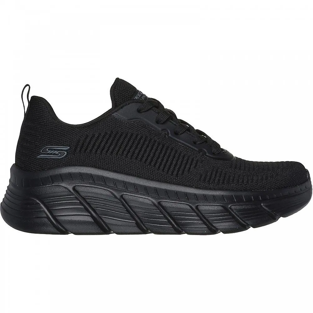 Women's Skechers Bobs B Flex Hi Flying | Black | Womens Lace Up Trainers