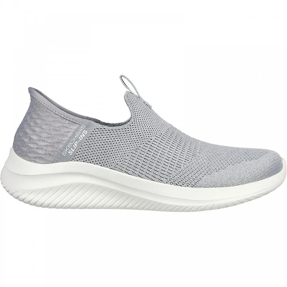 Women's Skechers Ultra Flex 3.0 Smooth Step | Light Grey | Womens Slip Ins Trainers