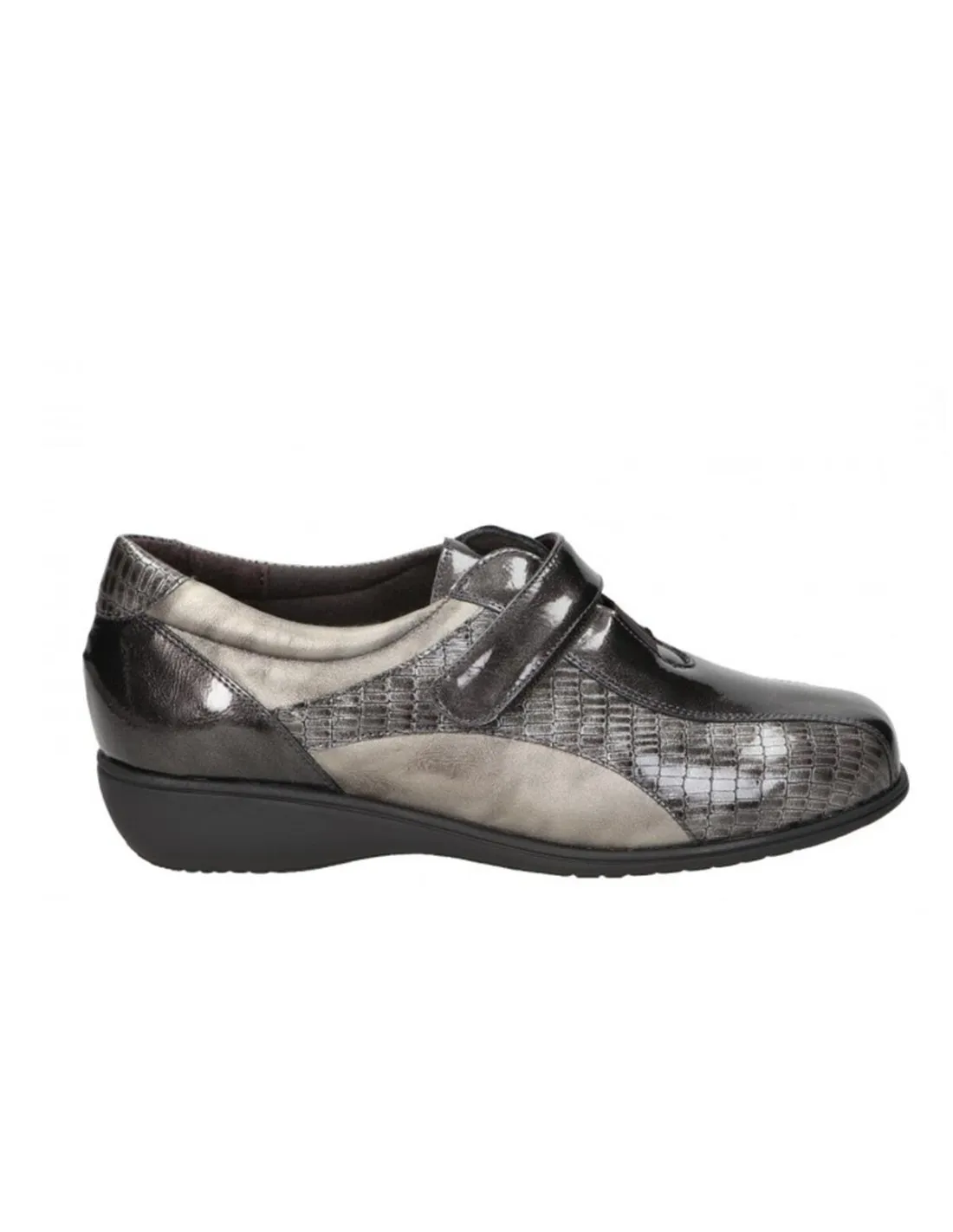 ZAPATO DE VELCROS ANCHO MUJER DOCTOR CUTILLAS 53551 GRIS