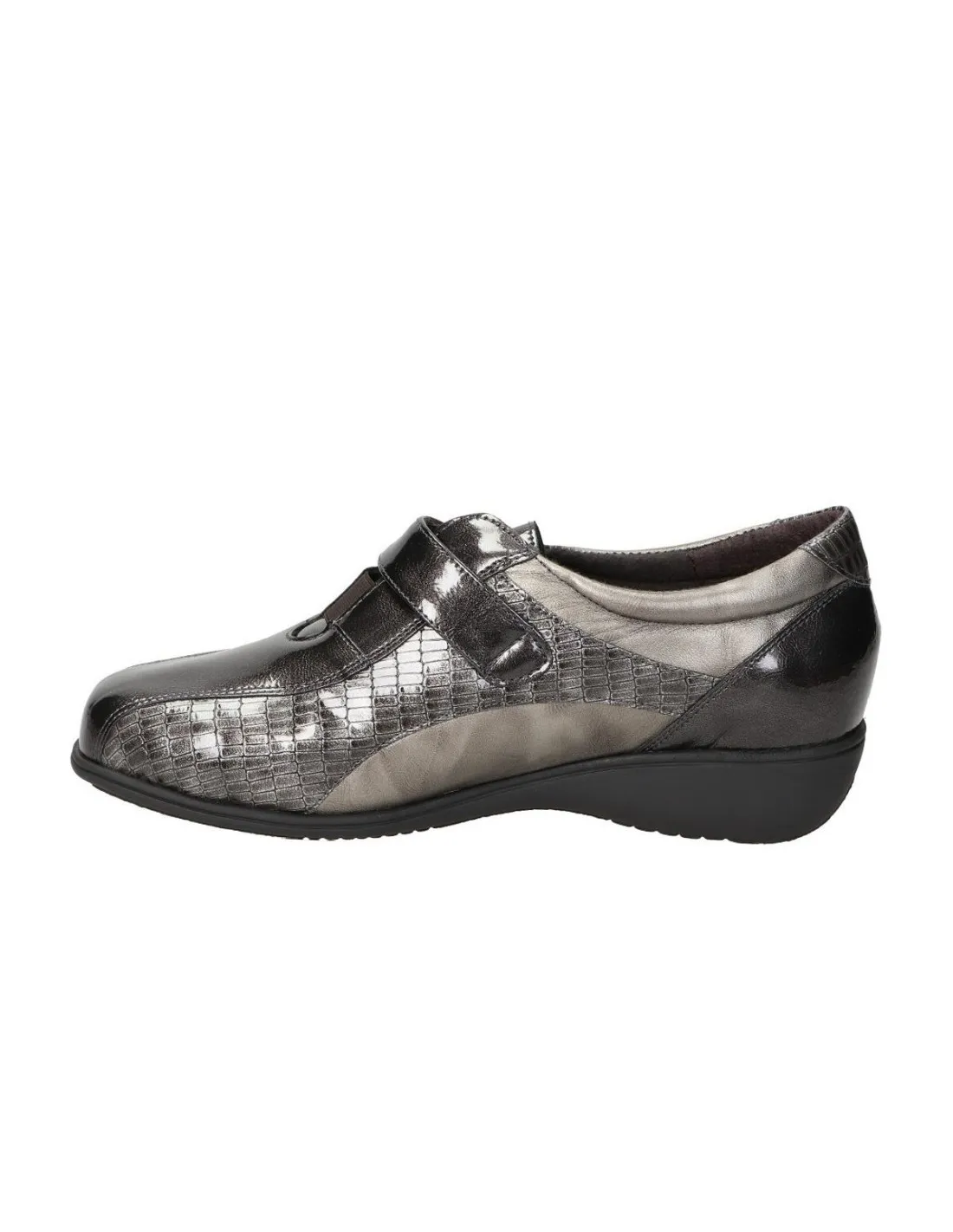 ZAPATO DE VELCROS ANCHO MUJER DOCTOR CUTILLAS 53551 GRIS