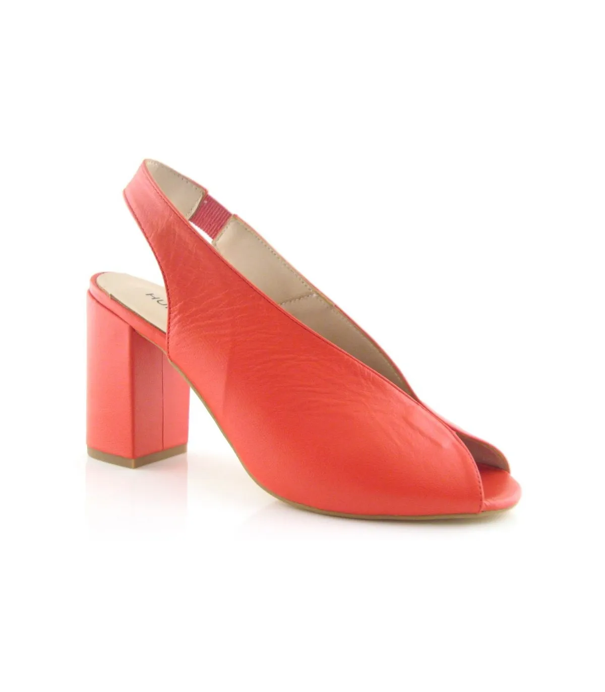 Zapato peep toe rojo