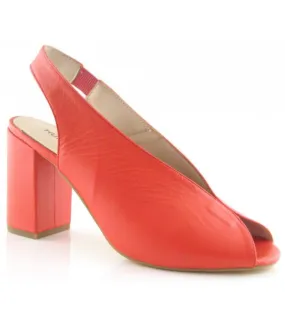 Zapato peep toe rojo