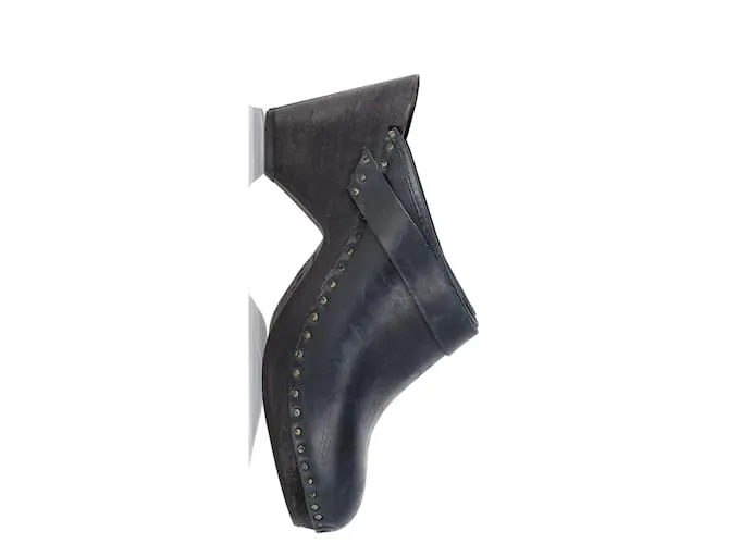 Zuecos Isabel Marant en cuero negro 